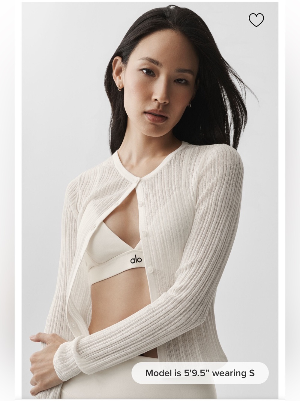 ALO Yoga The Sunlit Cardigan - Ivory XXS